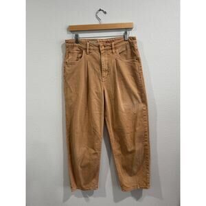 Pilcro tan/camel barrel jean